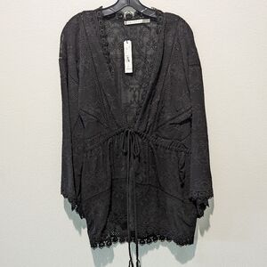 Alice + Olivia Black Lace Top